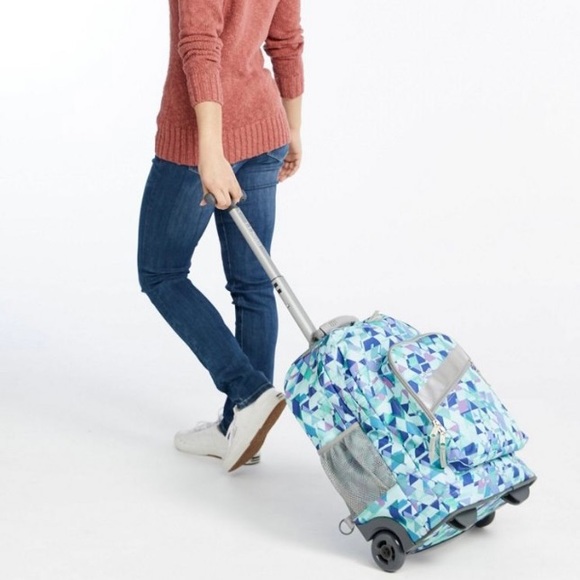 L.L. Bean Bags Ll Bean Rolling Wheeled Deluxe Bookbag Backpack